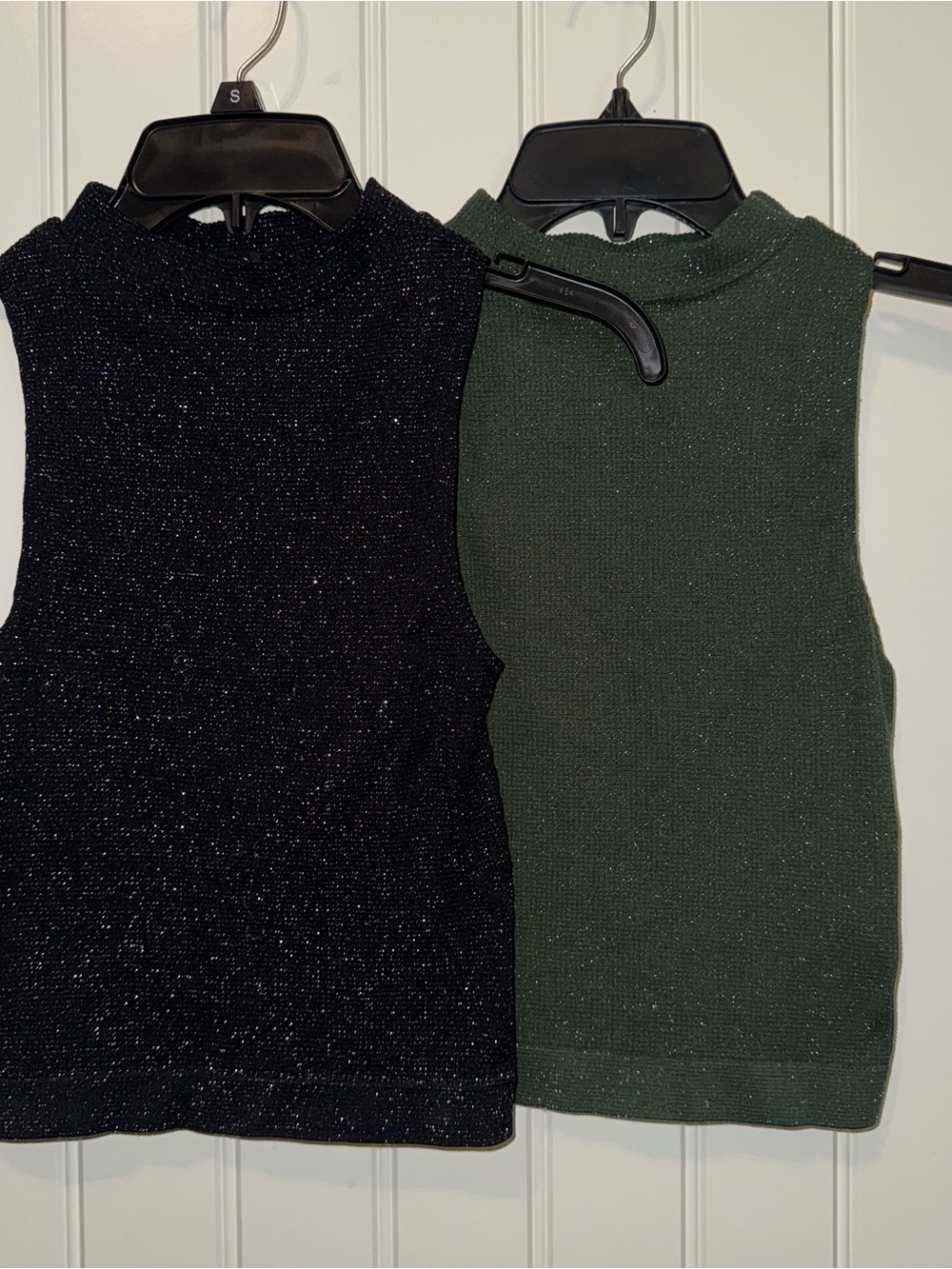 Set of sparkly tank tops